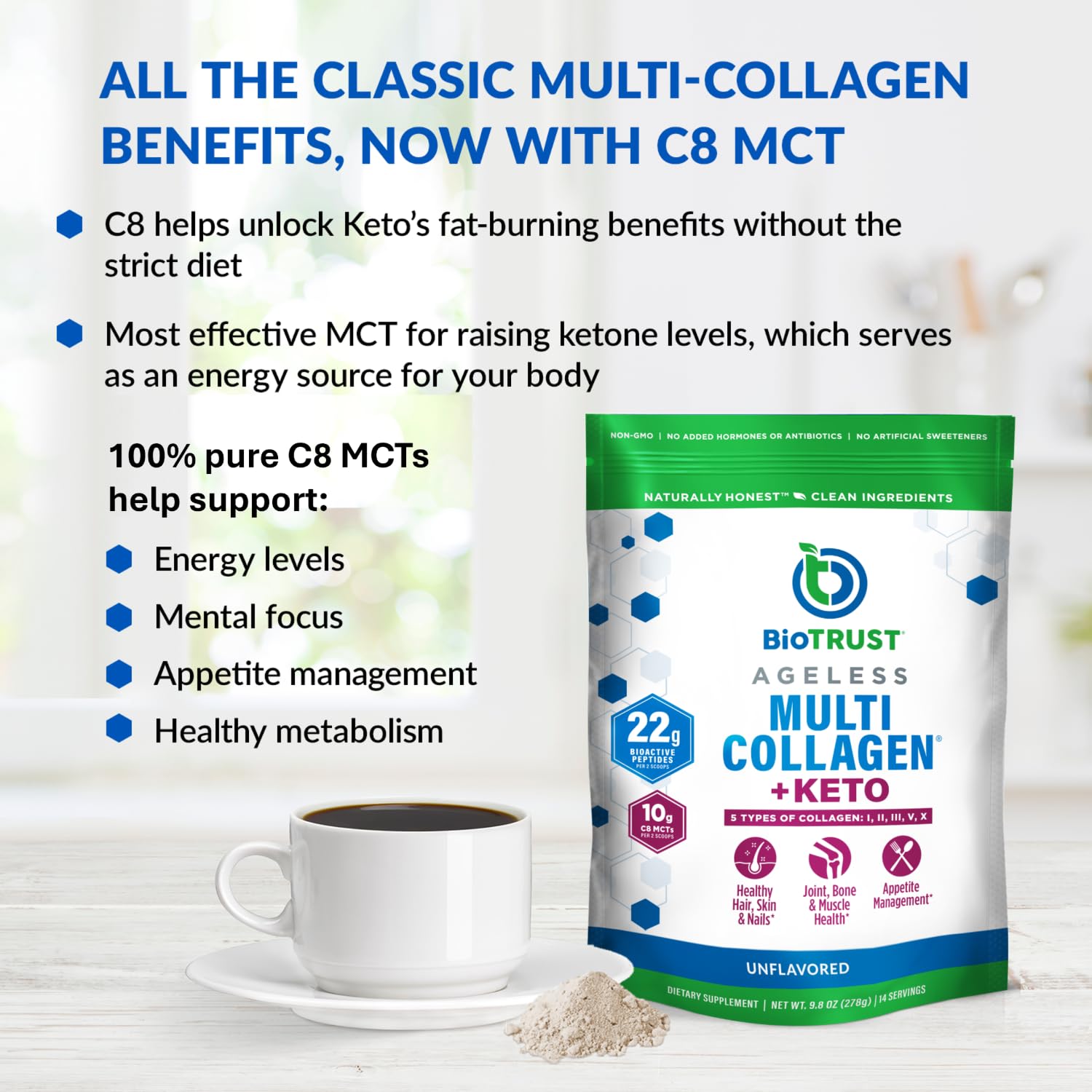 Caprylic C8 MCT oil powder