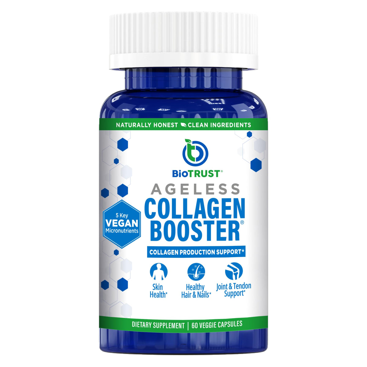BioTrust Ageless Collagen Booster bottle and label