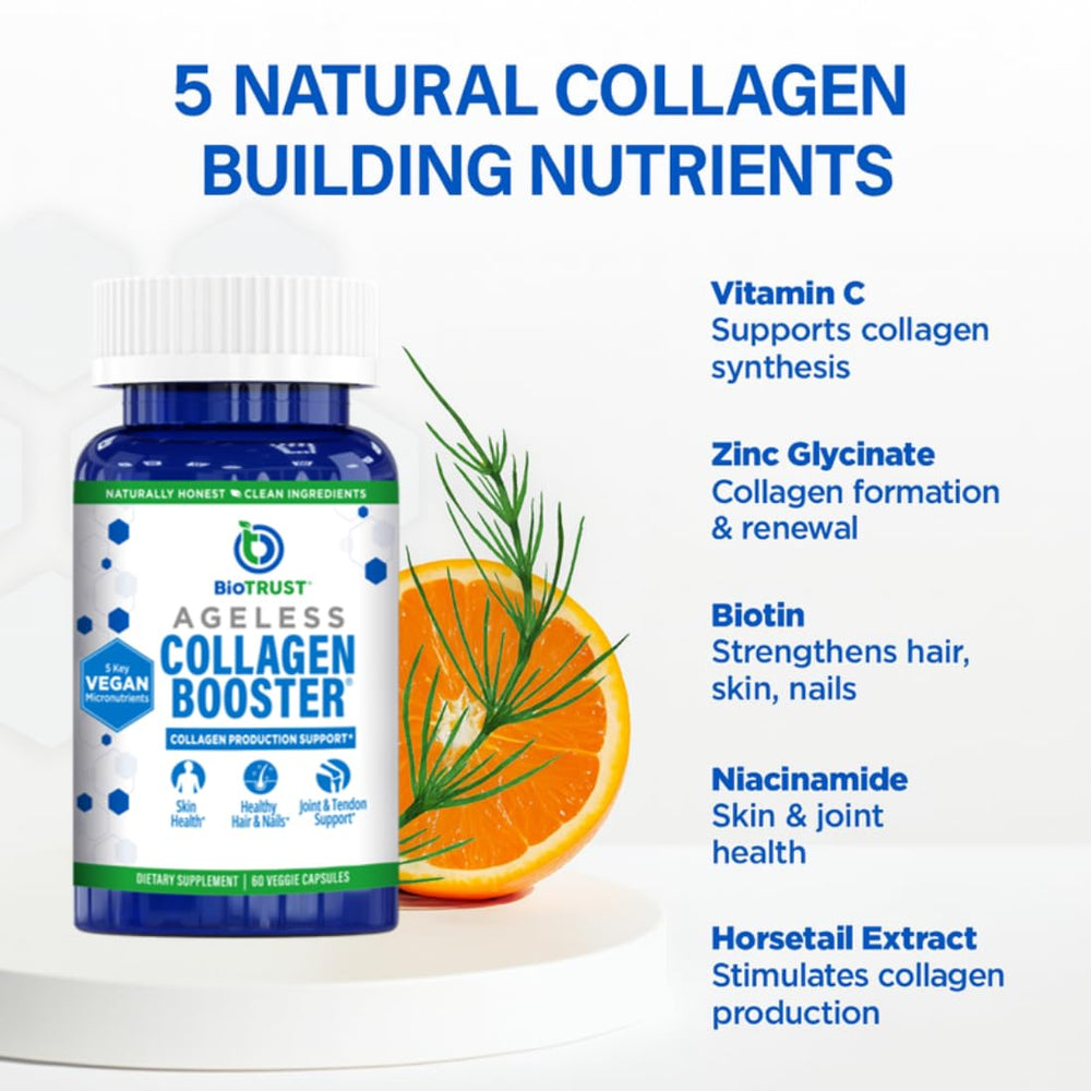 Plant-based collagen booster concept illustration