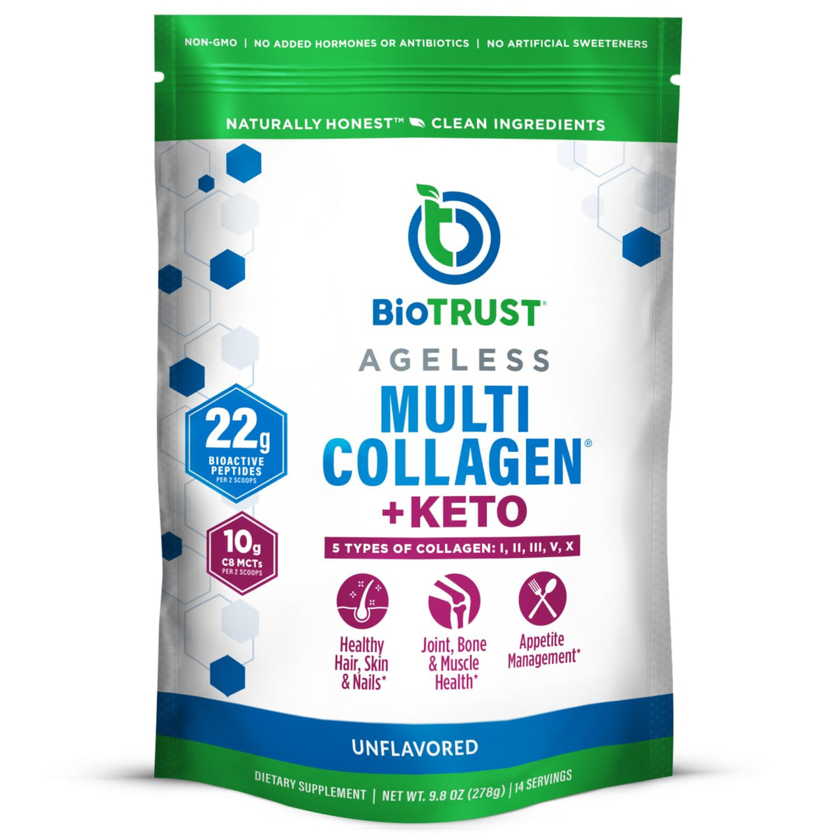 BioTrust Multi Collagen with Keto MCT Oil packaging