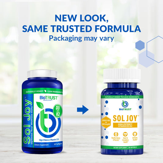 Sol Joy bottle and softgel capsules