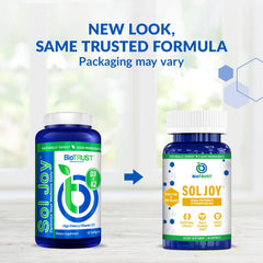 Sol Joy bottle and softgel capsules