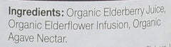 Nutrition facts panel for Biotta Naturals Elderberry Juice, 16.9 oz