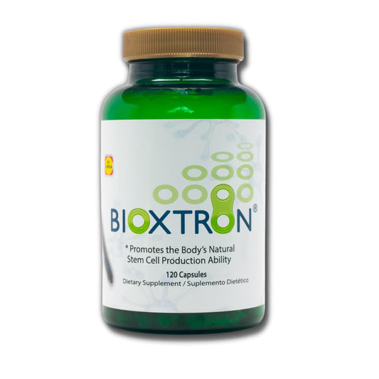 Bioxtron Natural AFA Stem Cell Supplement bottle label