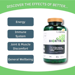 Close-up of Bioxtron AFA capsules highlighting easy daily intake