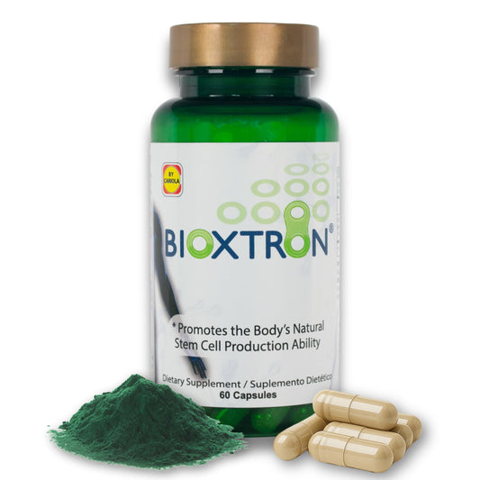 Bioxtron stem cell supplement bottle with capsules