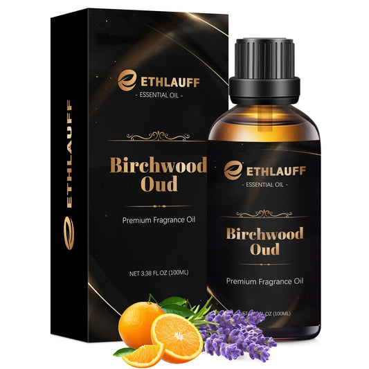 Birchwood Oud fragrance oil bottle with 3.38 oz label