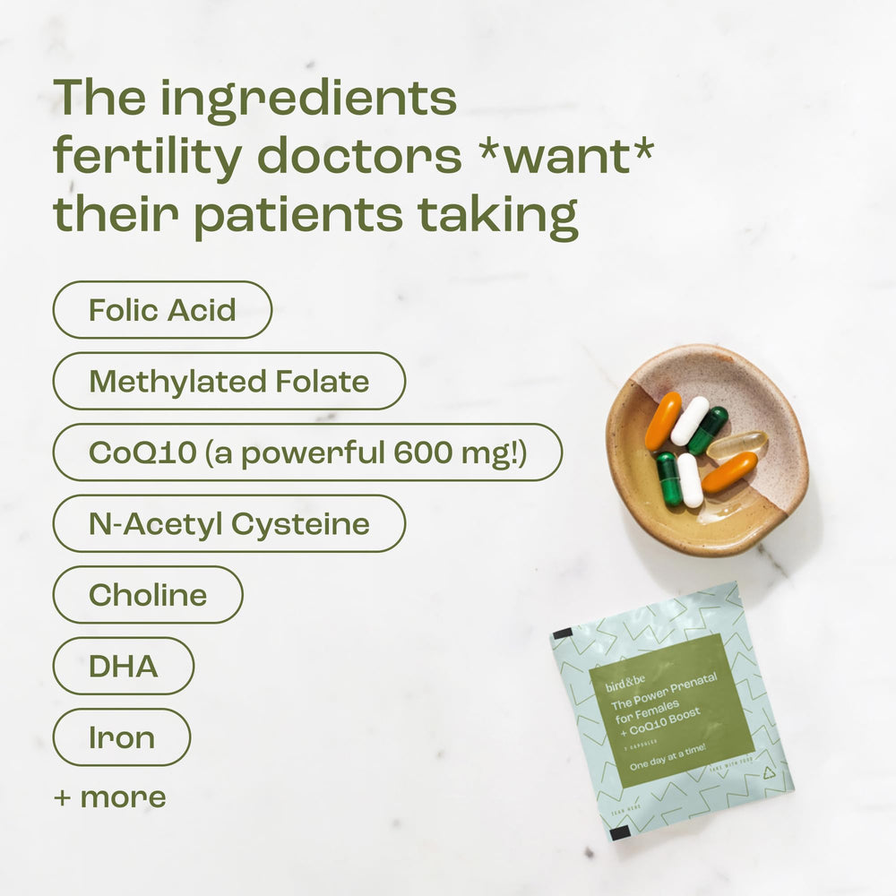 Illustration of Folic Acid, Methylfolate, Choline and vegan DHA ingredients
