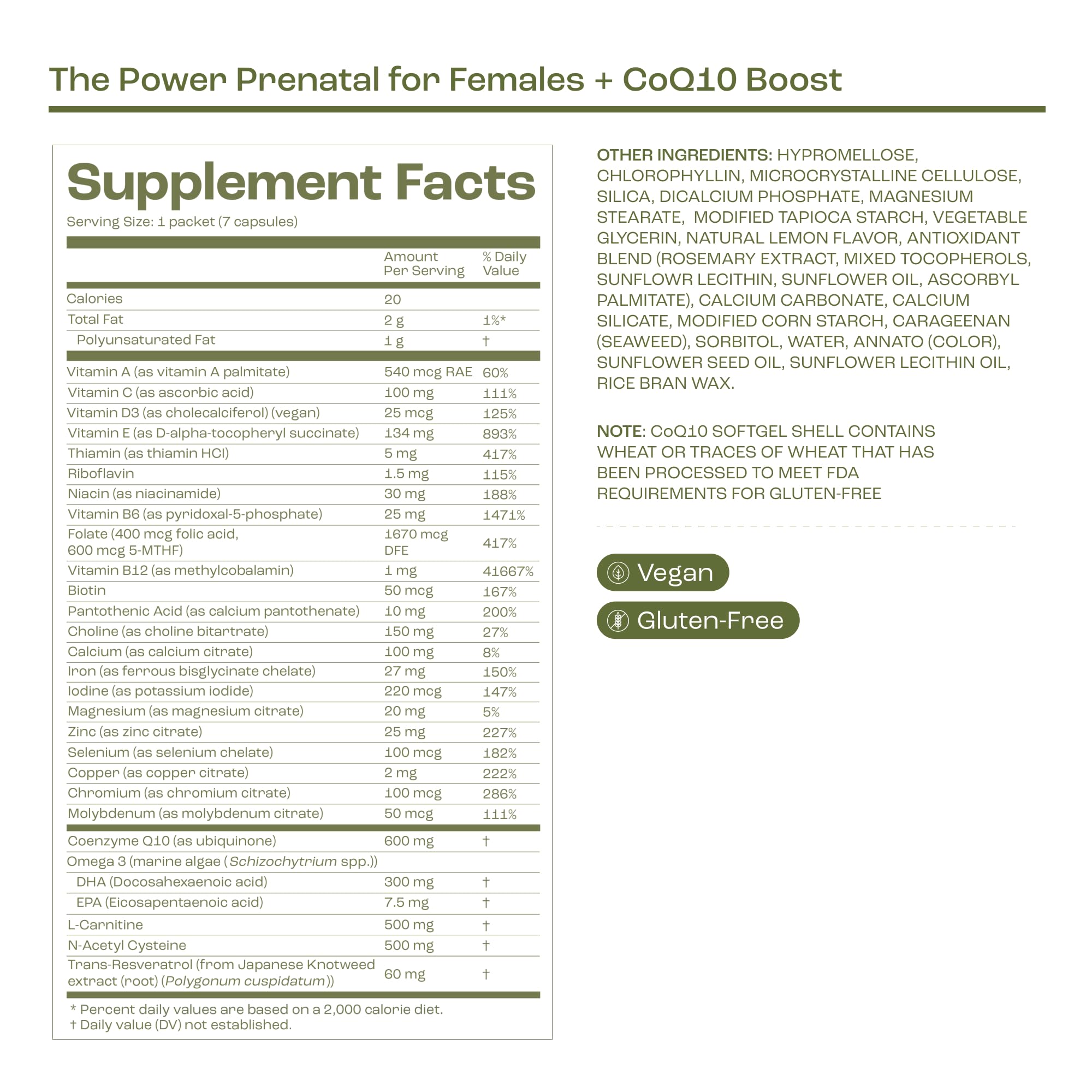 Lifestyle shot of healthy prenatal vitamins for fertility support