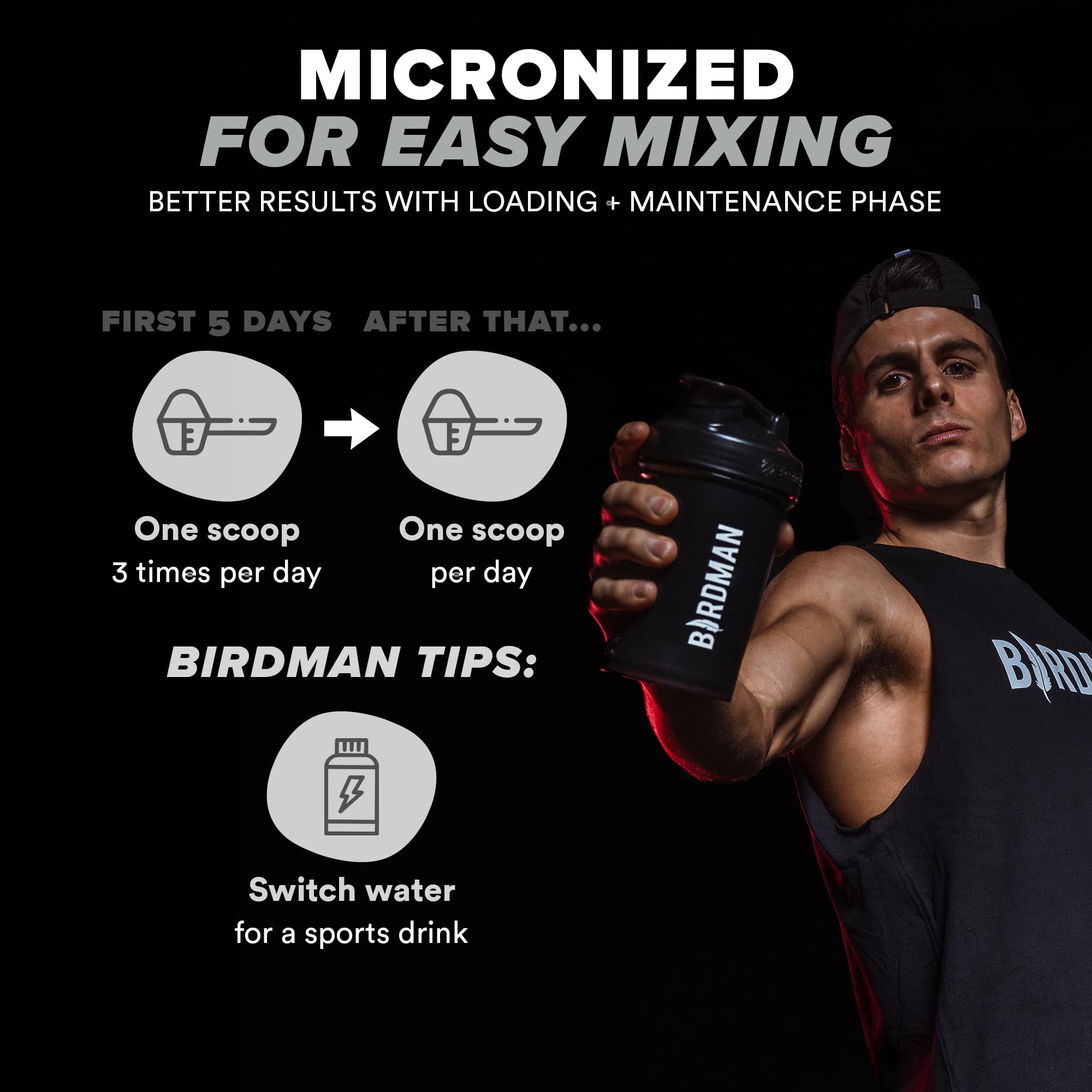 Vegan, gluten-free and sugar-free creatine powder