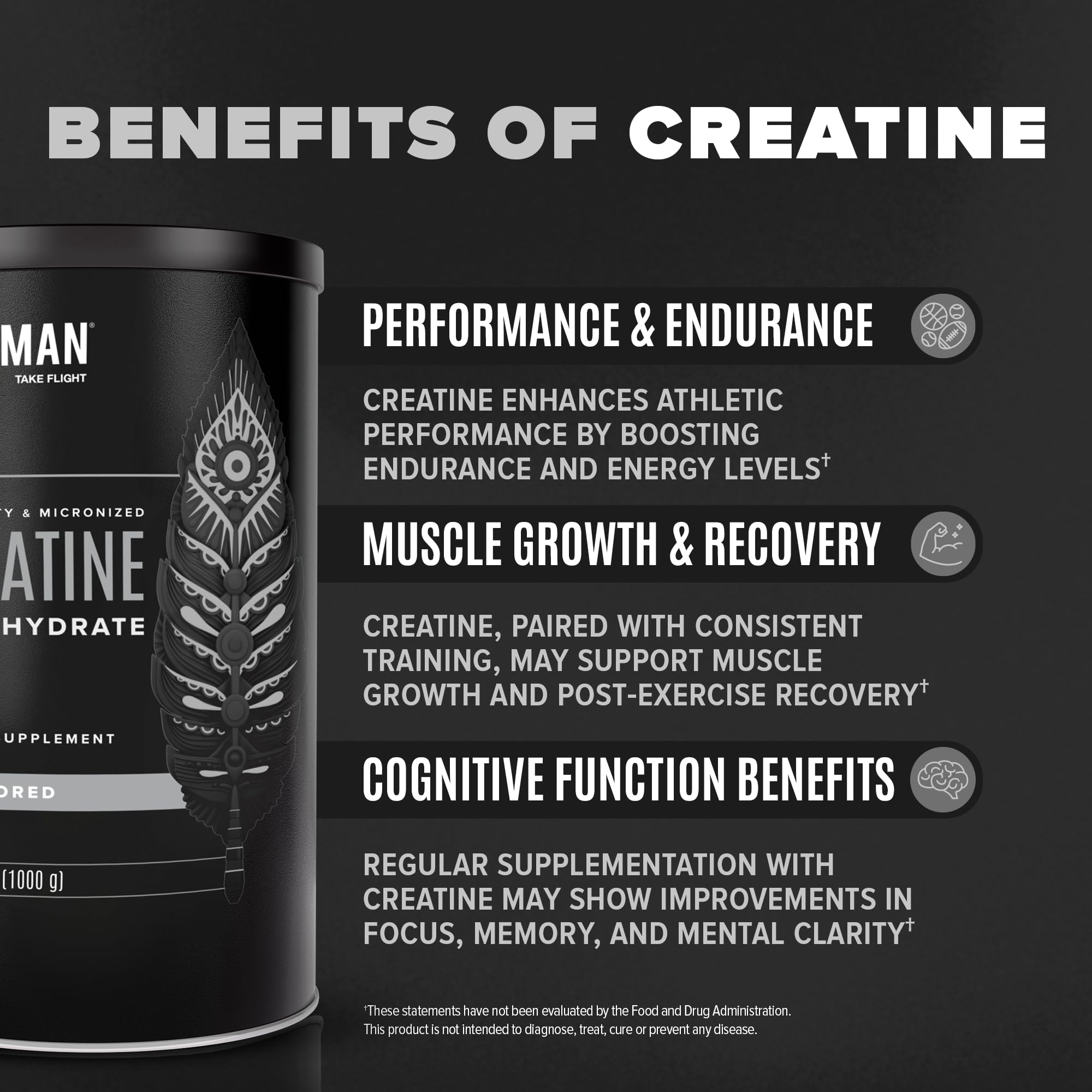 Unflavored creatine powder