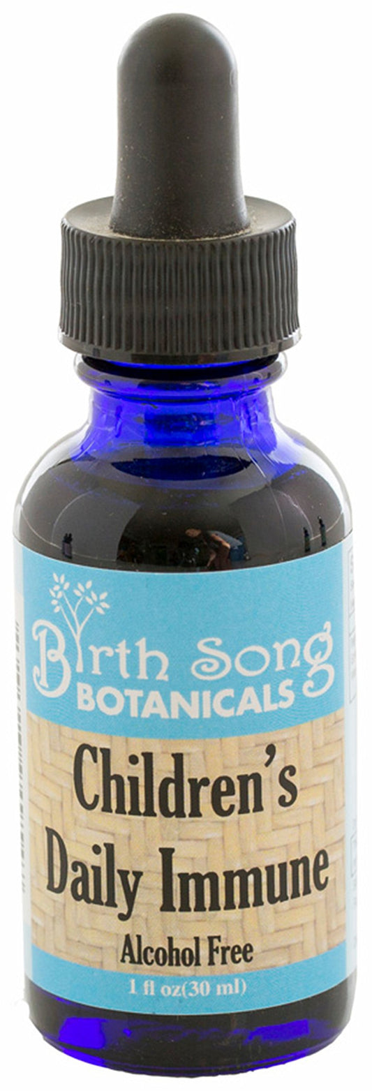 Product label for Birth Song Botanicals Children's Immune Tincture