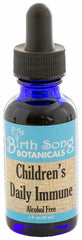 Product label for Birth Song Botanicals Children's Immune Tincture