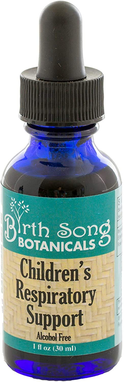 Birth Song Botanicals children's respiratory tincture with elderberry bottle