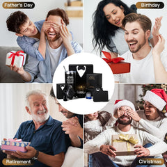 Multi-function keychain in black gift box