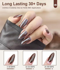 BISHENGYF Mermaid Pearl Chrome nail powder copper glow for luxe accents