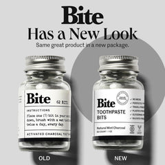 Travel-size Bite Toothpaste Bits packaging
