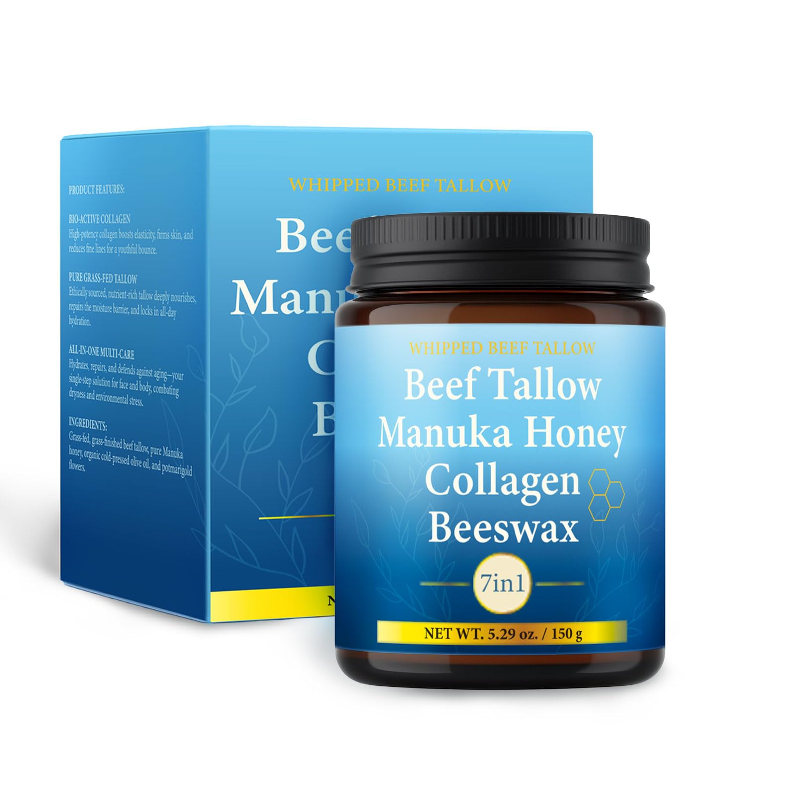 BIWQTY Beef Tallow Balm jar close-up for deep hydration