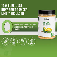 Close-up of Bilva powder texture