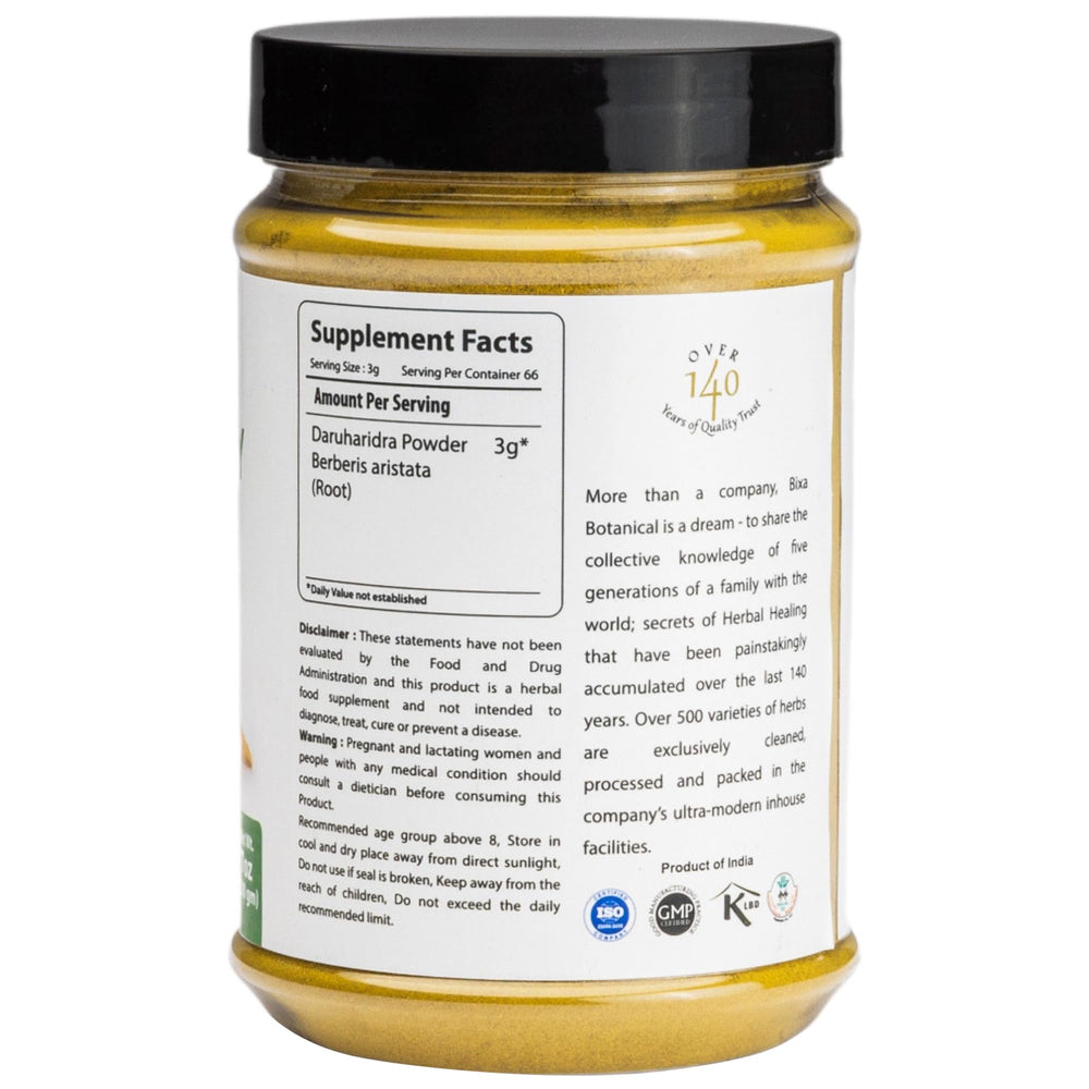 Herbal supplement setup featuring Berberry powder