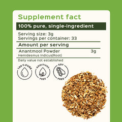 Packaging of Bixa Botanical Sarsaparilla Root Powder 100g