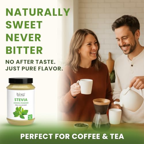Packaging and label of Bixa Botanical Stevia Powder 200 g