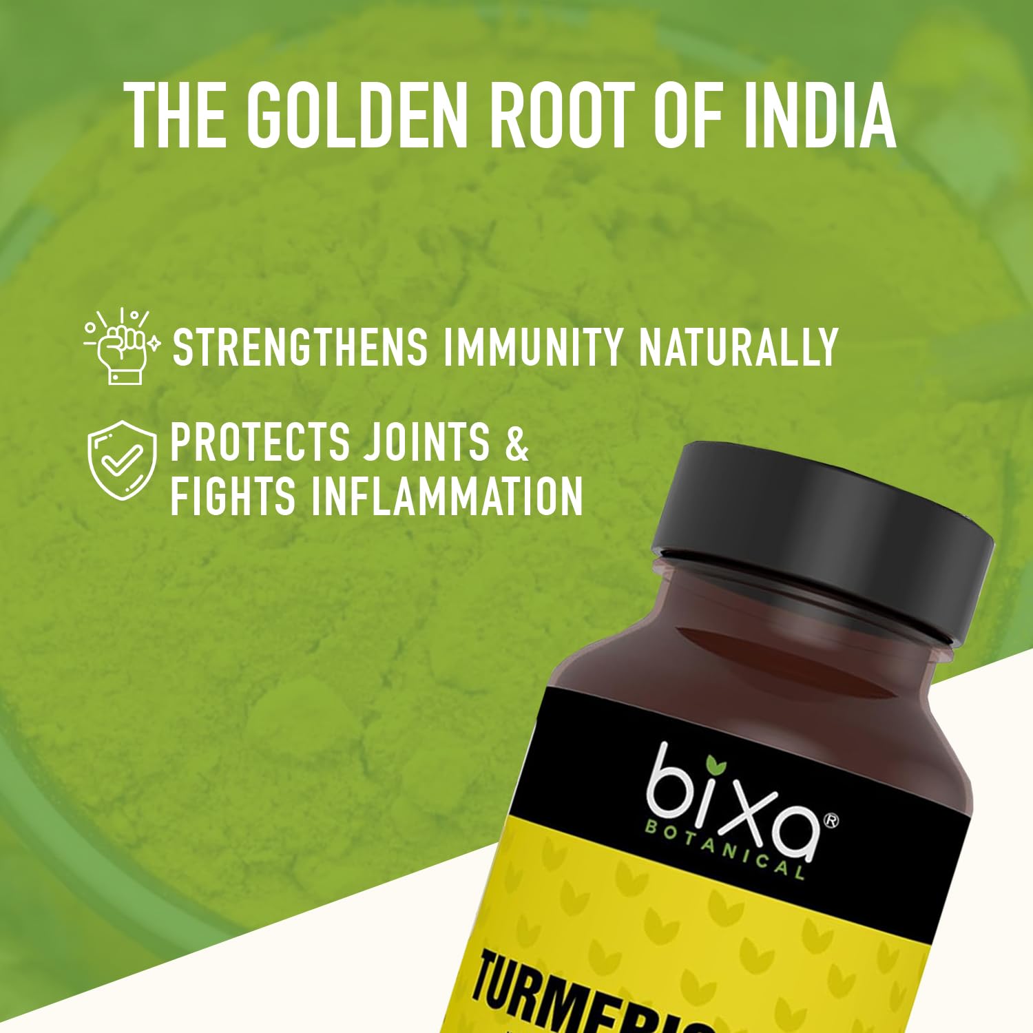 Turmeric root and Organic Black Pepper arranged for wellness