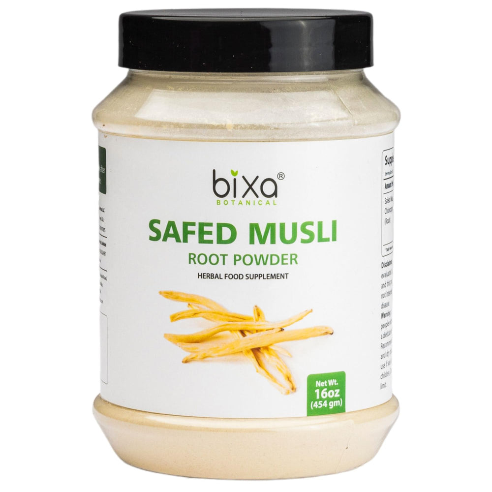 Bixa Botanical Safed Musli Powder 16 oz packaging
