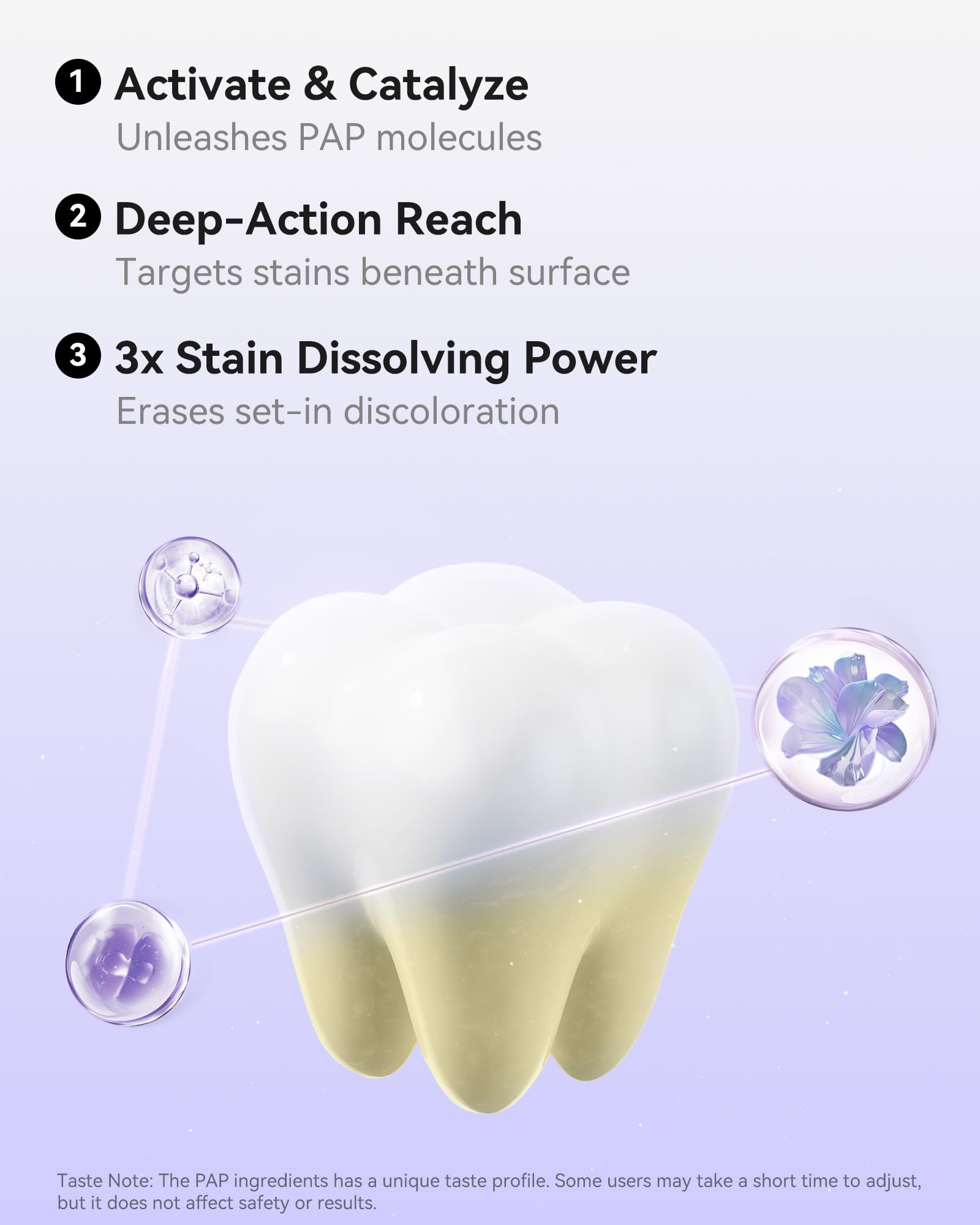 Microtexture showing perlite abrasive in toothpaste