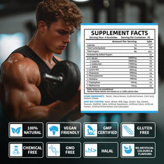 Label highlighting all 9 EAAs and BCAAs