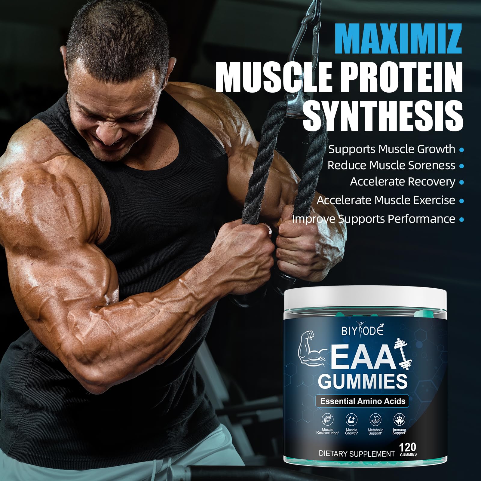 Gummies supporting energy and recovery benefits