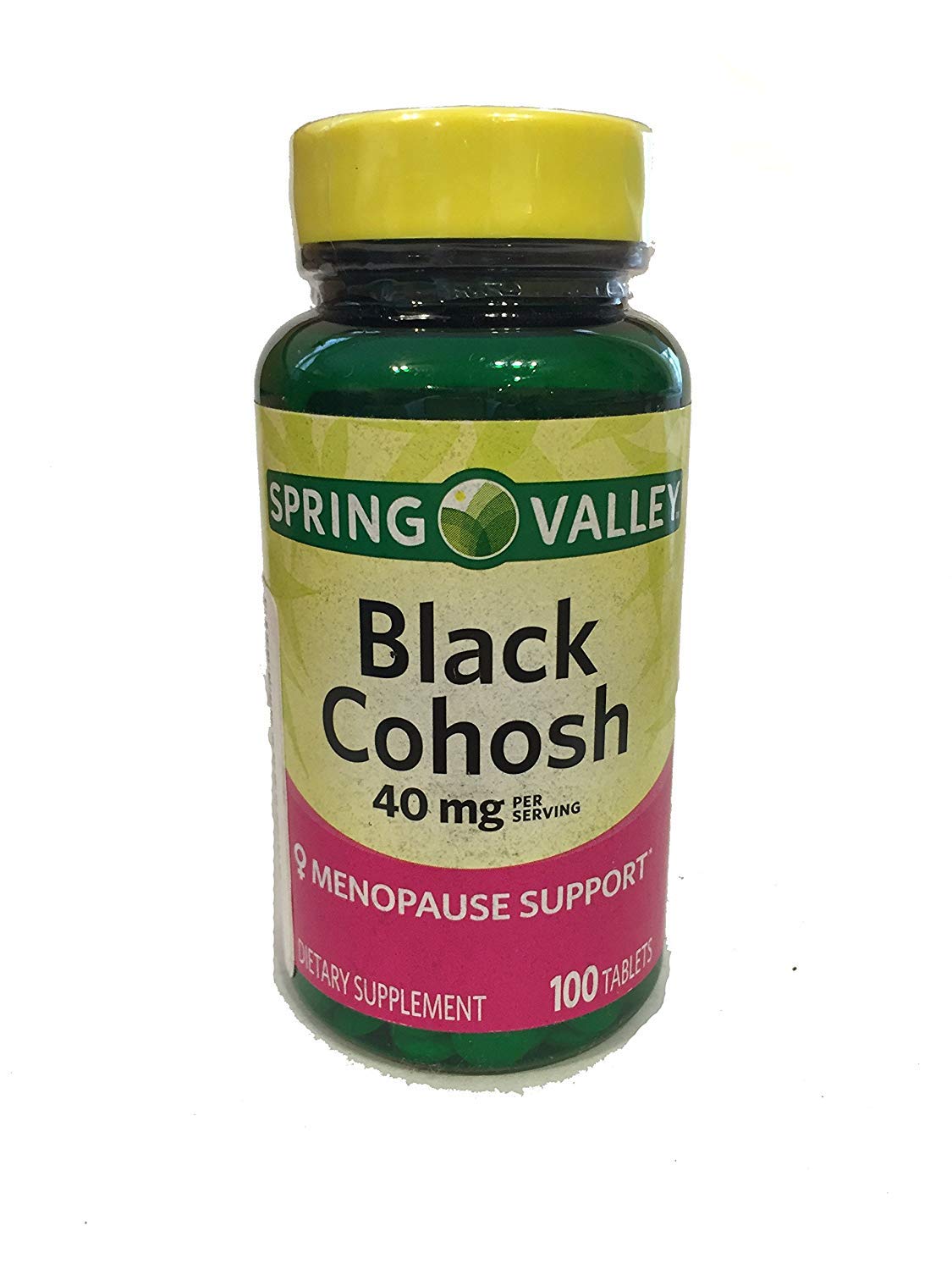 Bottle of Spring Valley Black Cohosh Extract 100 Tablets - front view