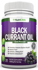 NutriONN Black Currant Oil bottle with 180 softgels