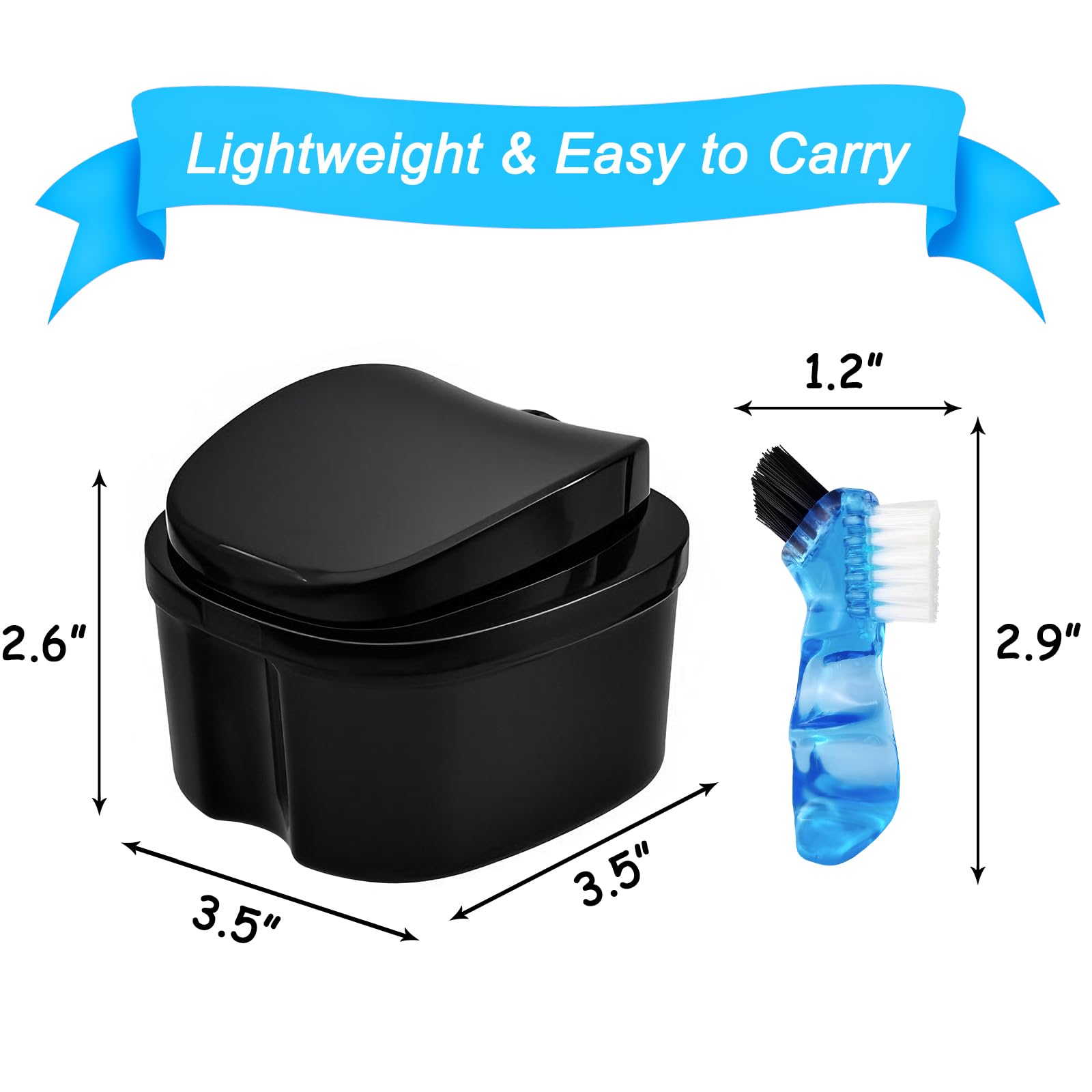Durable PP material construction of denture cleaning case