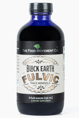 Black Earth Fulvic Acid 8 oz bottle on white background