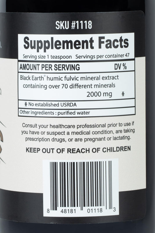 Liquid fulvic and humic minerals close-up