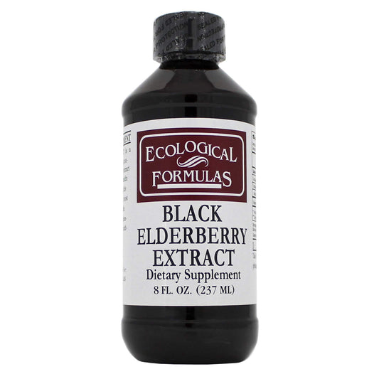 Close-up of Black Elderberry Extract bottle label - 8 ounces