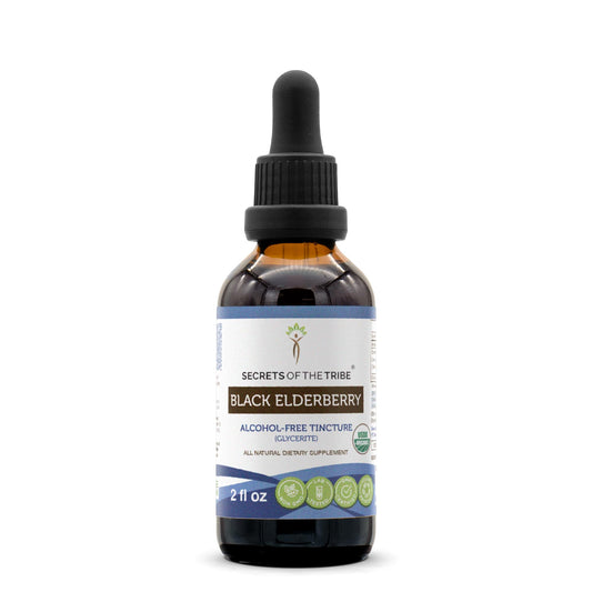 Front view of Black Elderberry USDA Organic Tincture 2 oz bottle