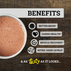 Close-up view of cocoa powder texture