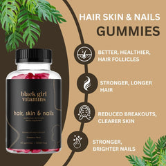 Biotin and zinc ingredients labeled for hair and nails