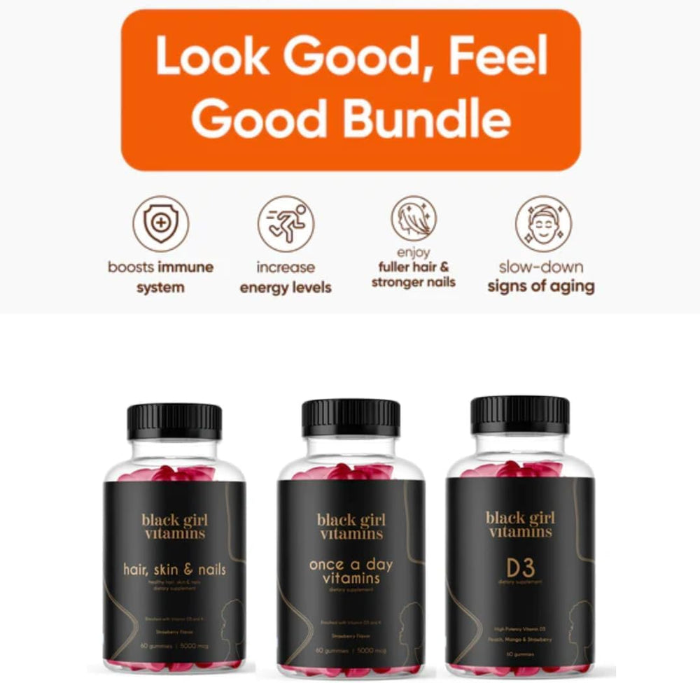 Hair, Skin & Nails gummies bottle included in the bundle