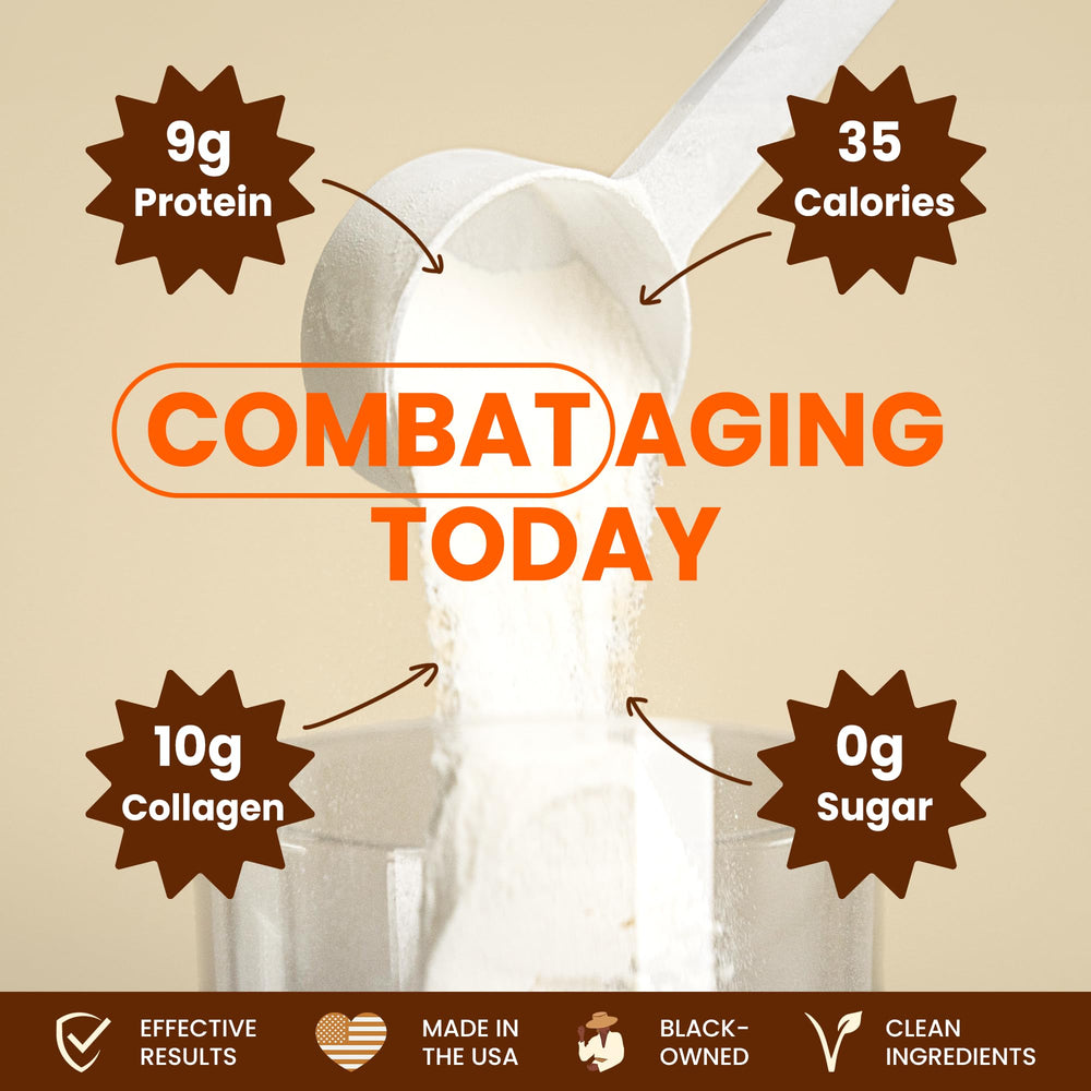 Collagen peptides powder in coffee
