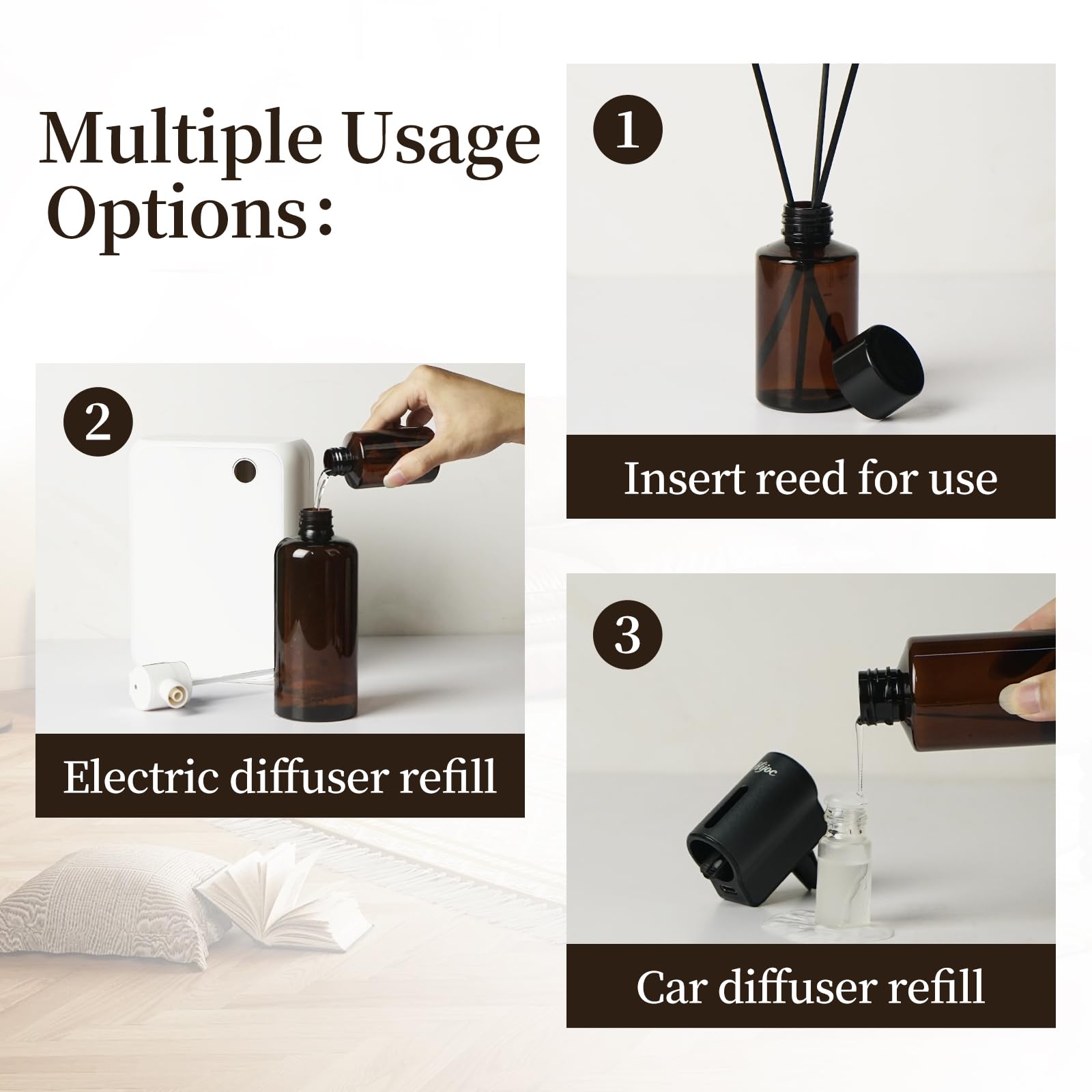 Black Ice scent diffuser refill 500ml bottle