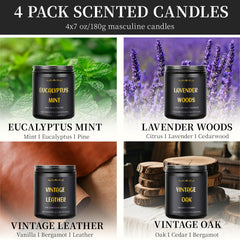 Black jar candle with gold embossing
