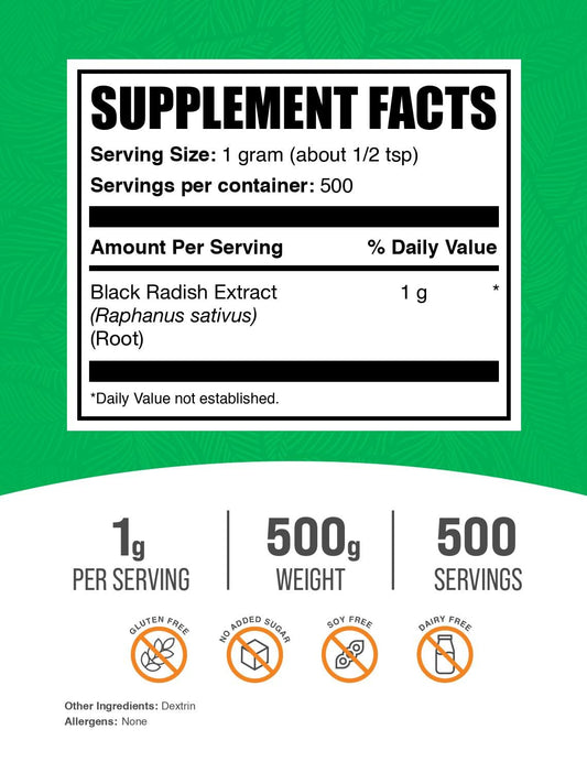 Black Radish Extract Powder 1g serving size