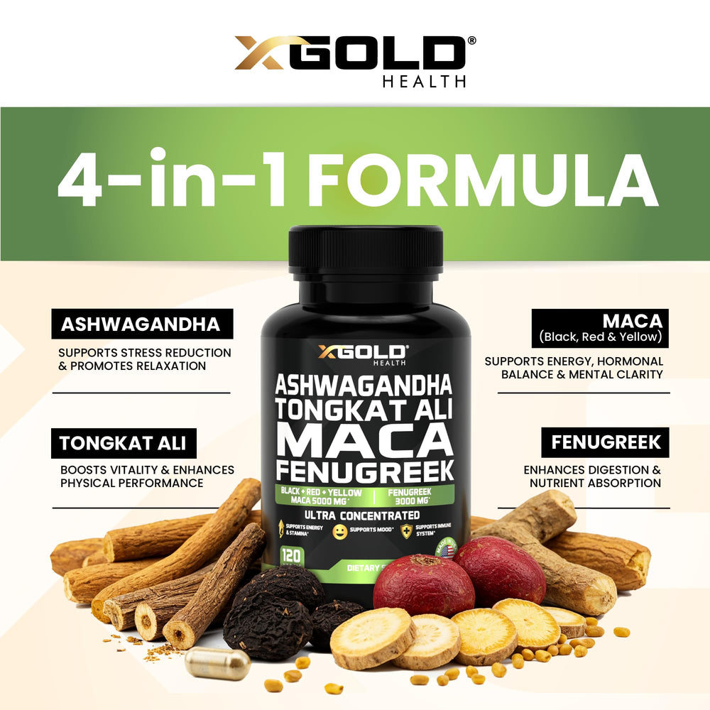 Black, red and yellow maca root extract imagery
