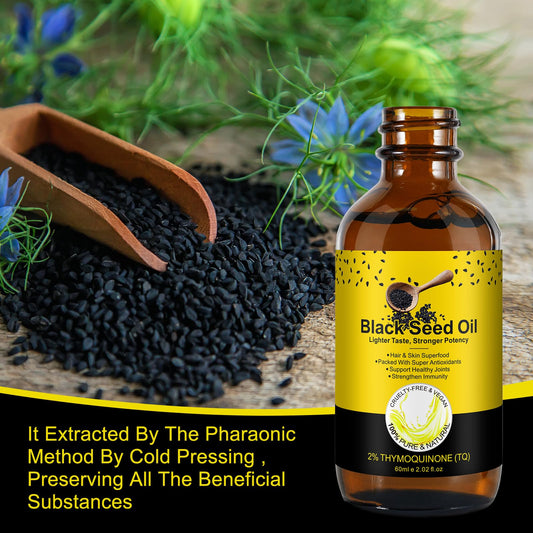 Label of black seed oil bottle