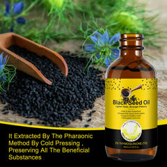 Label of black seed oil bottle