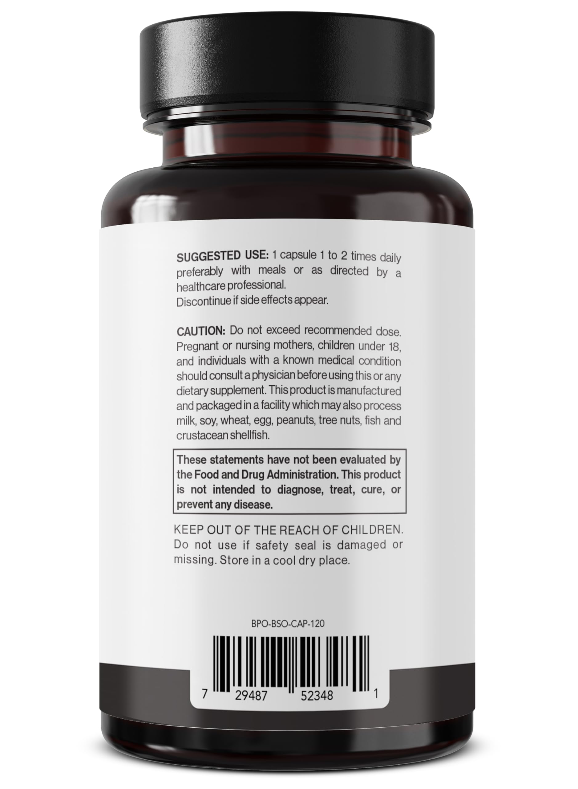 Vegan, non-GMO softgels in a bottle