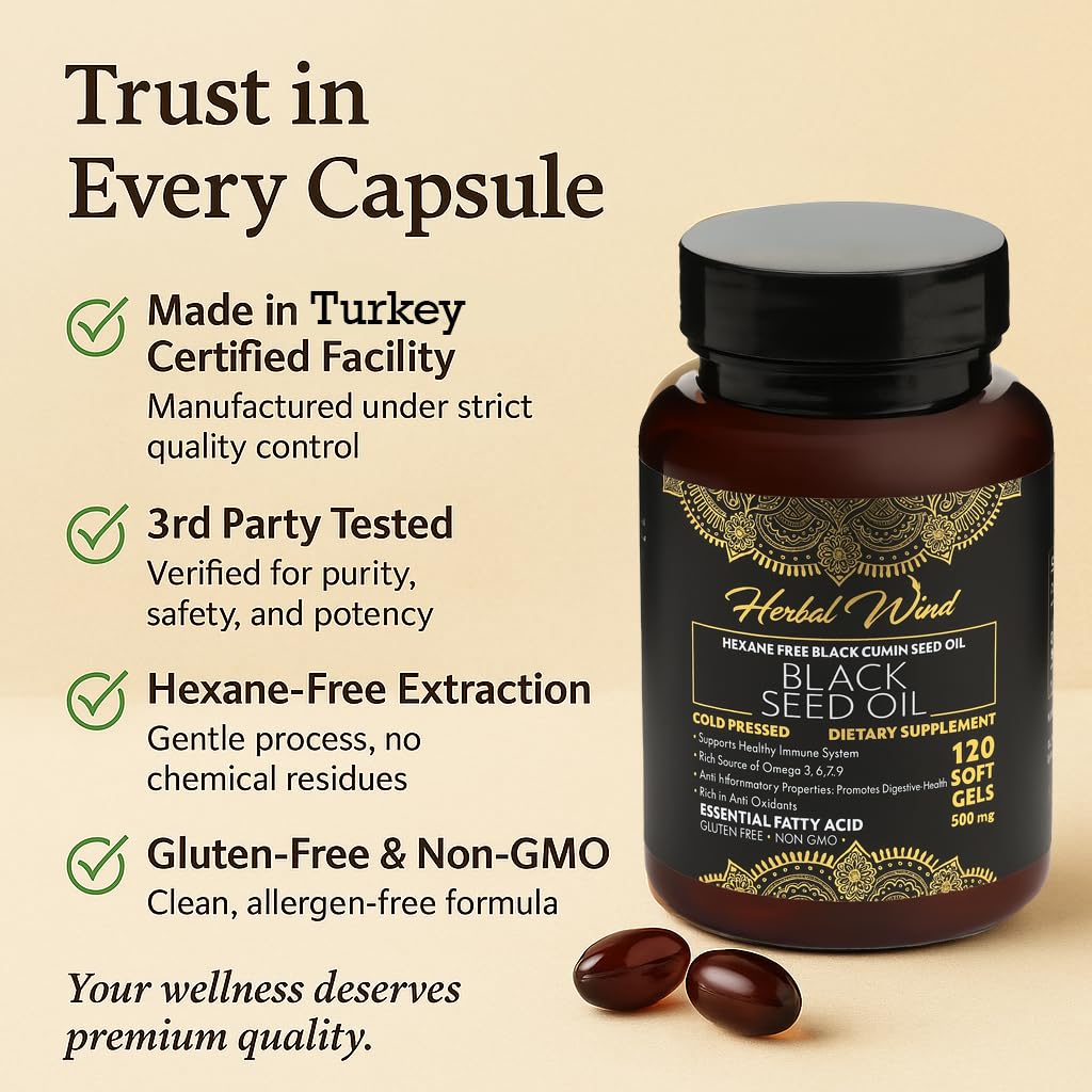 Packaging image for Black Seed Oil Capsules 120-count bottle